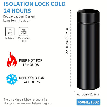 Stainless Steel Vacuum Insulated Bottle with Temperature Display
